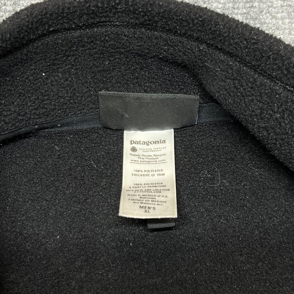 Patagonia Vest Mens XL Black Fleece Full Zip Pockets DGS Law Logo Hiking - Picture 5 of 9